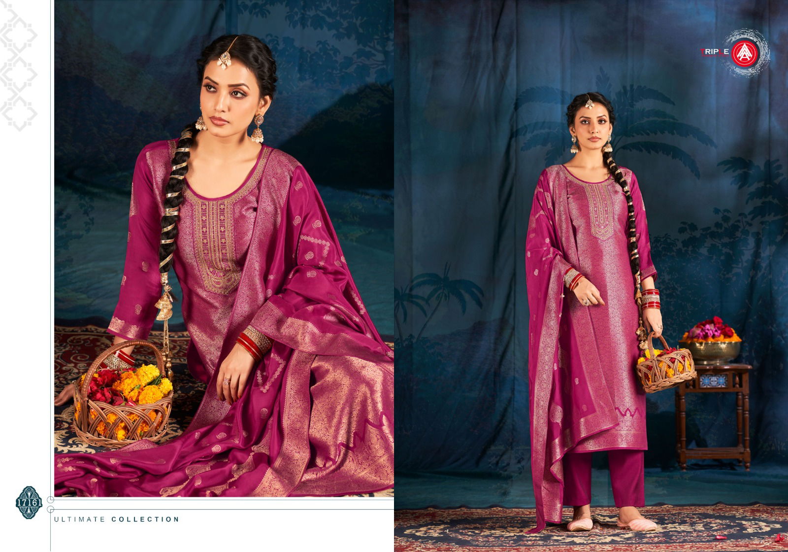 Safron By Triple Aaa Designer Muslin Dress Material Wholesale Shop In Surat